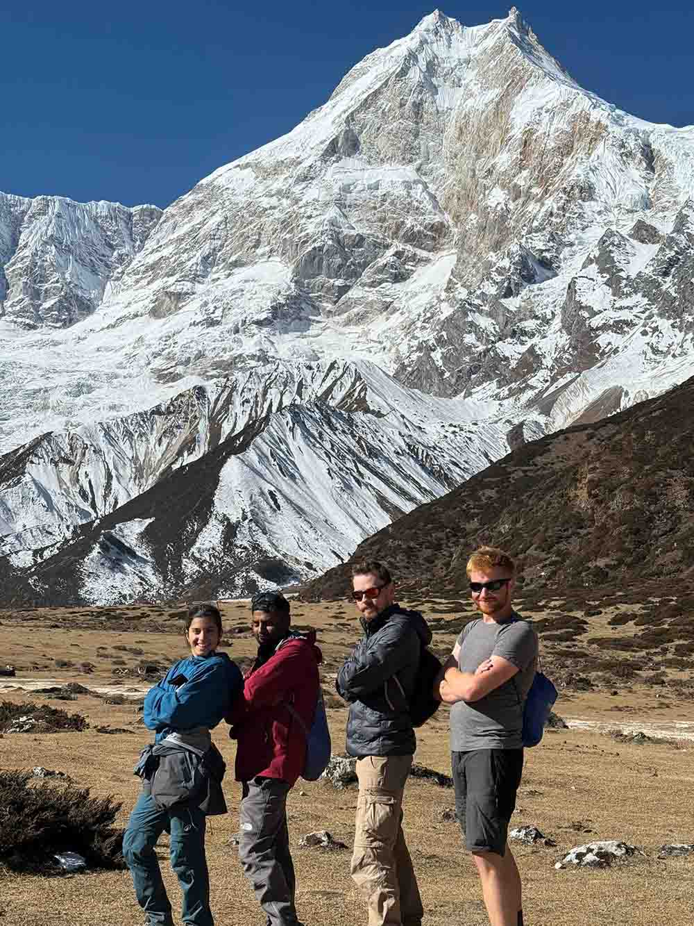 Trekkers at the Foothills of Mount Manaslu –